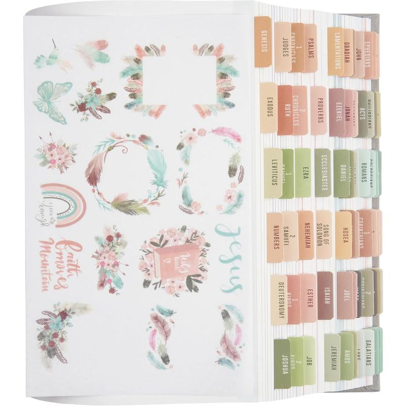 - Tabs with Stickers Included, Laminated Tabs for Women and Men, Accessories and Study Supplies, Book Tabs and Sticker Labels Designed for Bibles (Cammo)