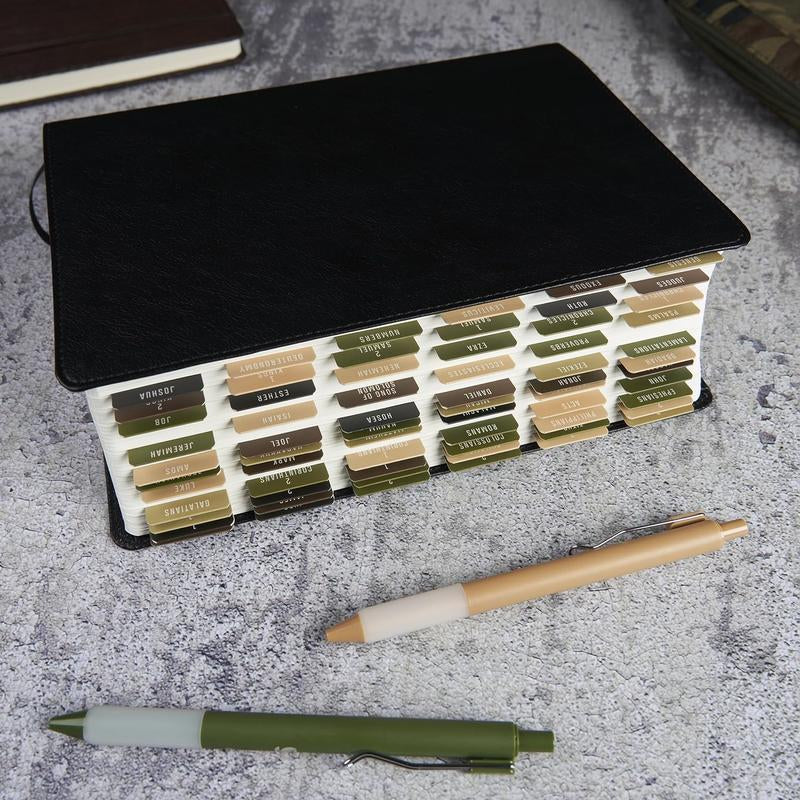 - Tabs with Stickers Included, Laminated Tabs for Women and Men, Accessories and Study Supplies, Book Tabs and Sticker Labels Designed for Bibles (Cammo)