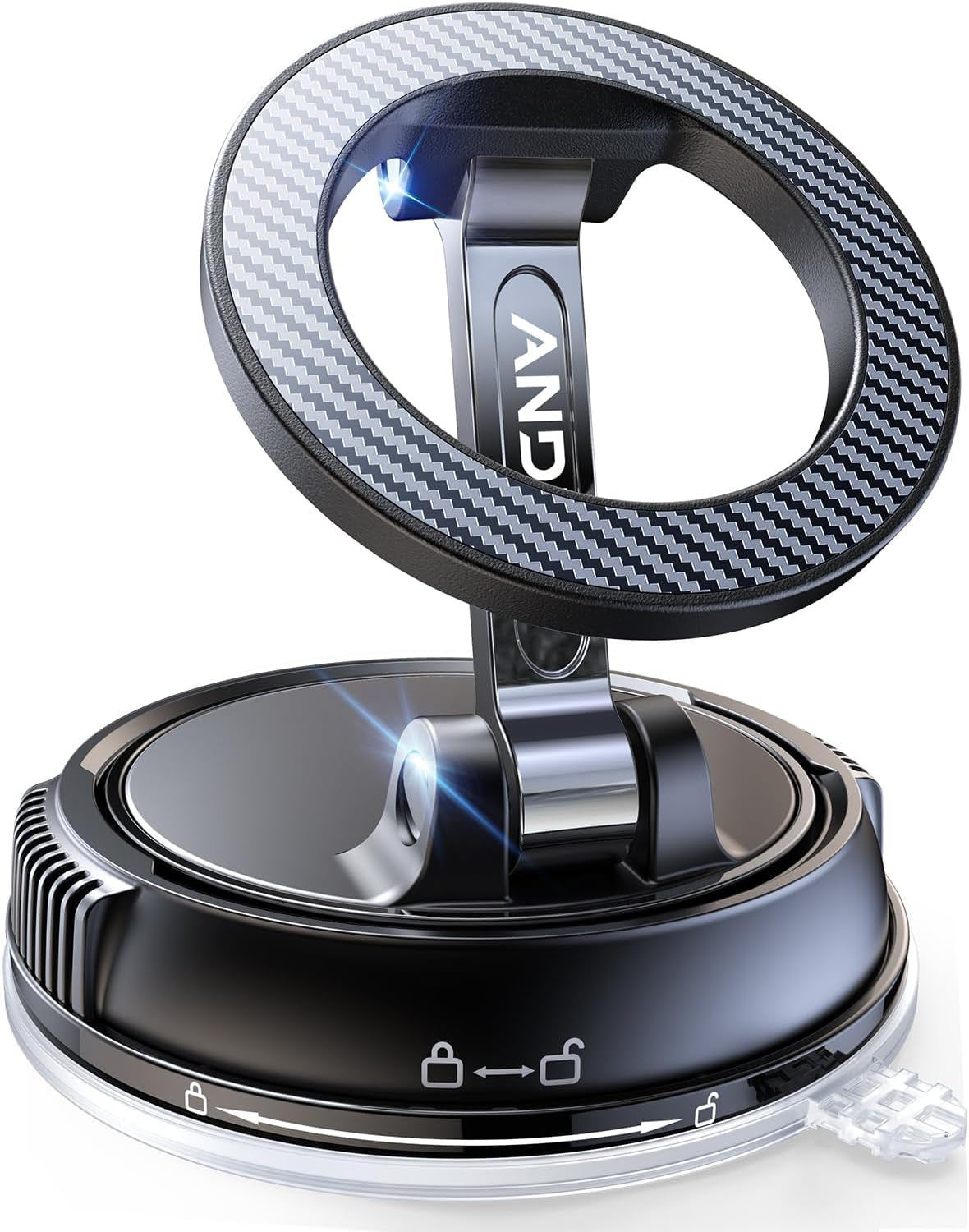 Car Phone Holder for Magsafe [78+LBS Strongest Suction & 2400Gf Magnetic] 360° Adjustable Car Phone Mount, Phone Holders for Your Car for Iphone 17 Pro Max 16 15 14 13 12 Air plus (Carbon Fiber)